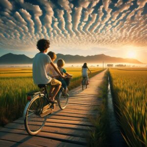 "Ruta en bicicleta por el Delta del Ebro, para niños en Tarragona"
